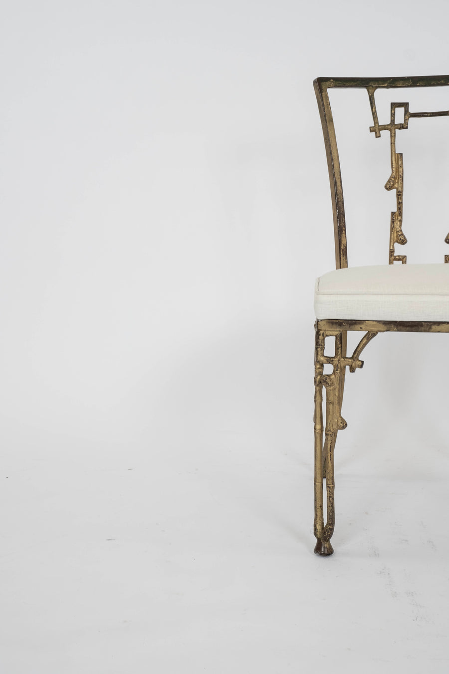 Aesthetic Bamboo Gilt Side Chair