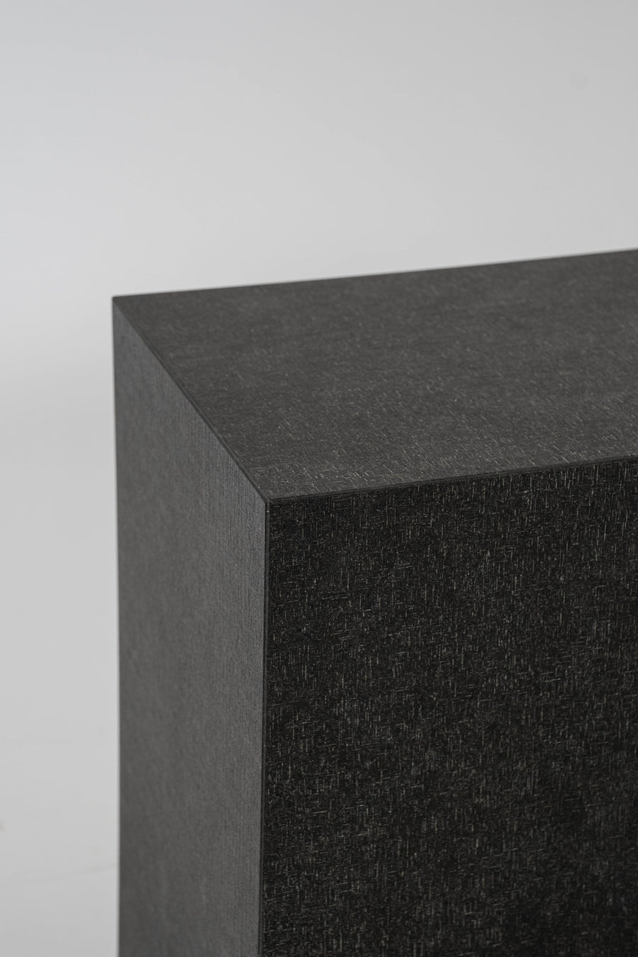 Hatched Black Granite Side Table