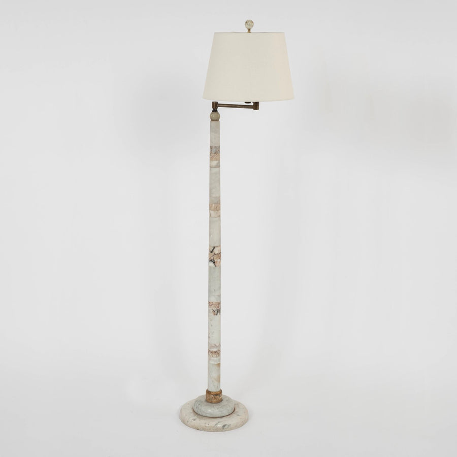 French Art Deco Marble Floor Lamp