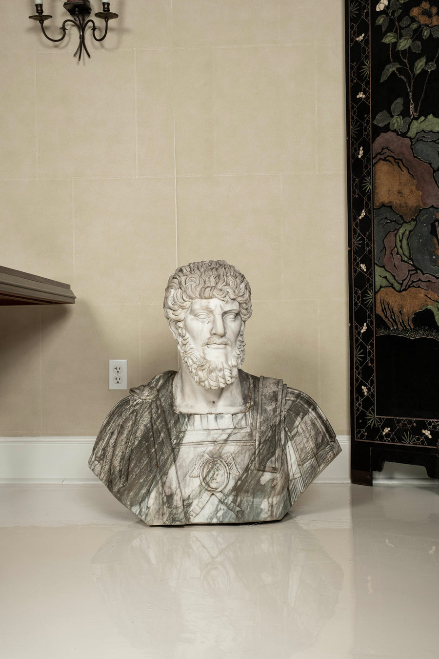 20th Century Roman Statesman Marble Bust