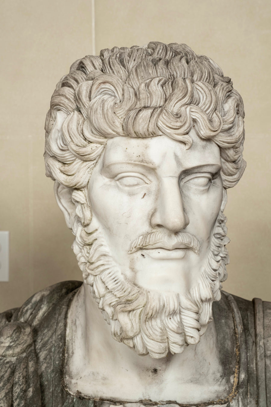 20th Century Roman Statesman Marble Bust