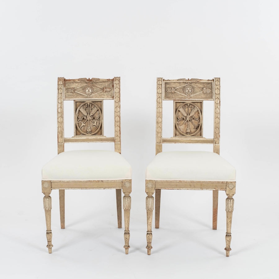 Set Four 18th Century Neoclassical Gustavian Chairs