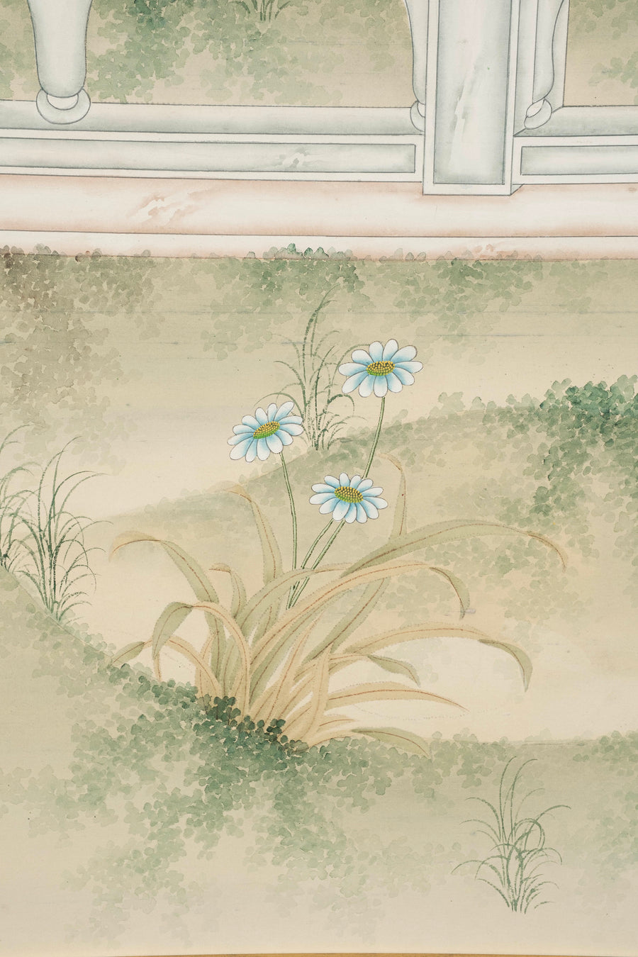 Custom Framed Hand Painted Gracie Wallpaper~ Butter Garden