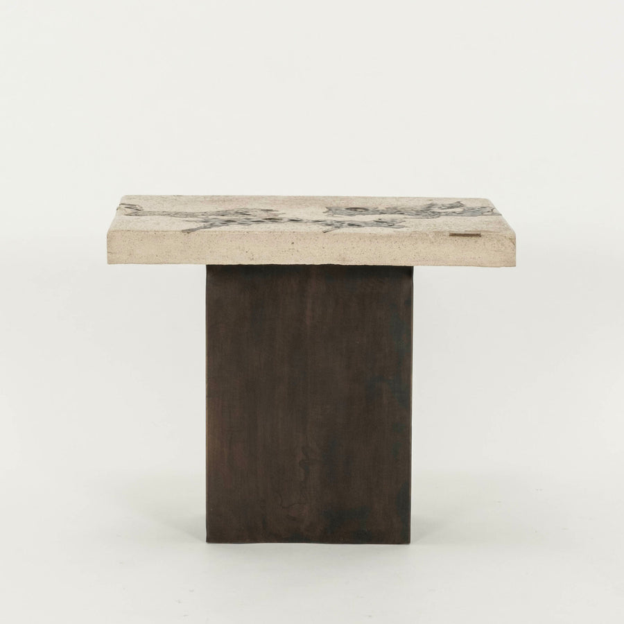 Silas Seandel Stone Bronze Occasional Table