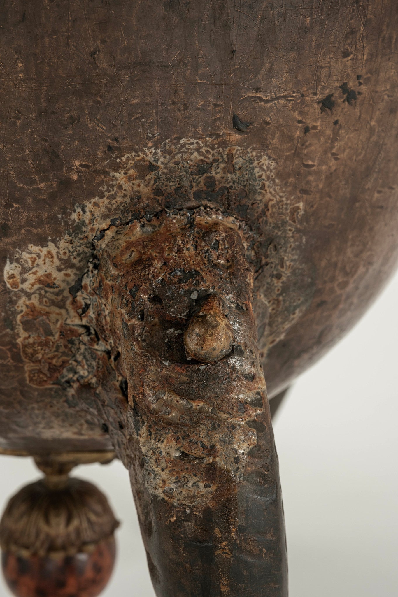 Michel Haillard Zebra Hide Horn Occasional Drum Table Moxie Interiors