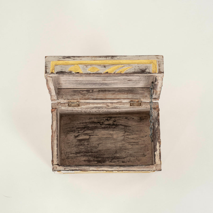 Vintage Painted Giltwood Box