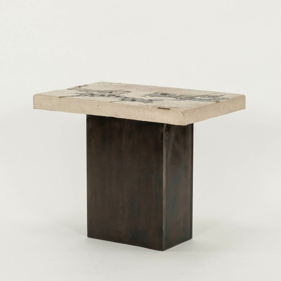Silas Seandel Stone Bronze Occasional Table