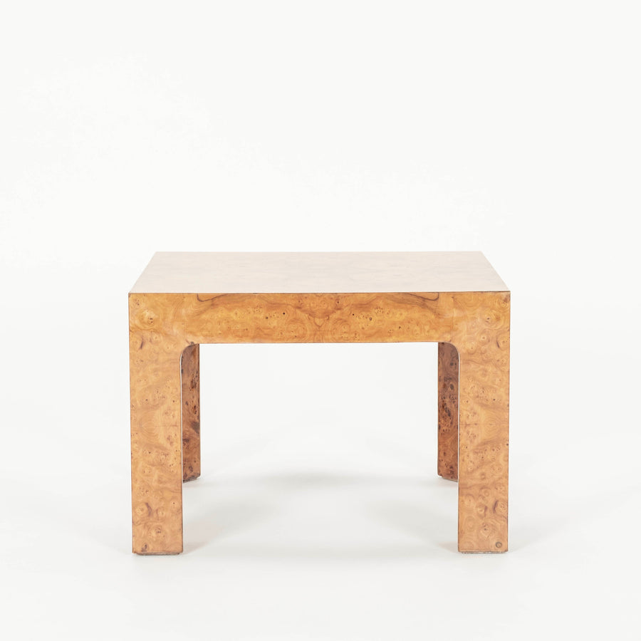 Lacquered Burl Wood Side Table
