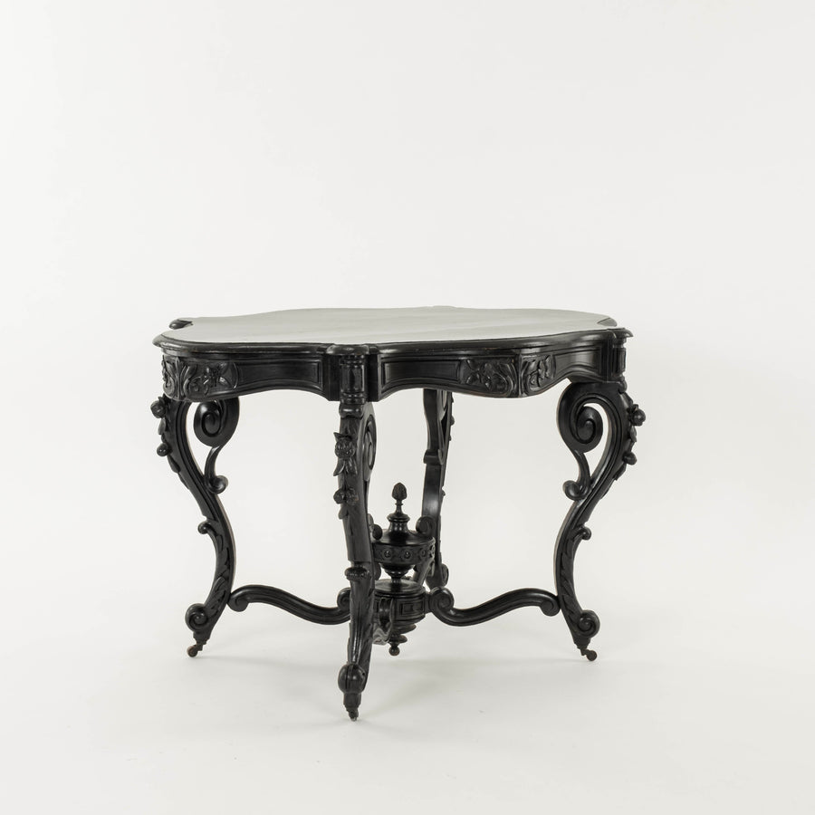 Ebonized Napoleon III Violin Center Table