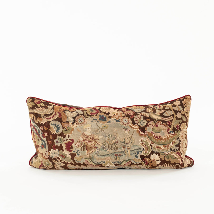 19th Century Needlepoint Tapestry Pillow