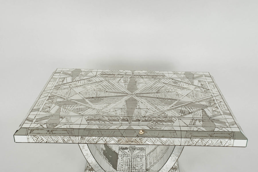 Daniel Clément Art Deco Style  Mirrored Table