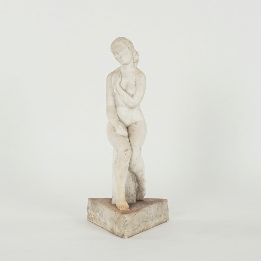 Italian Female Nude Marble Sculpture