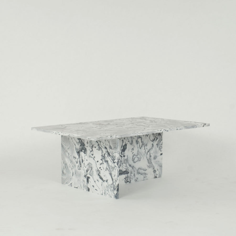 Varitone Marble T Pedestal Cocktail Table
