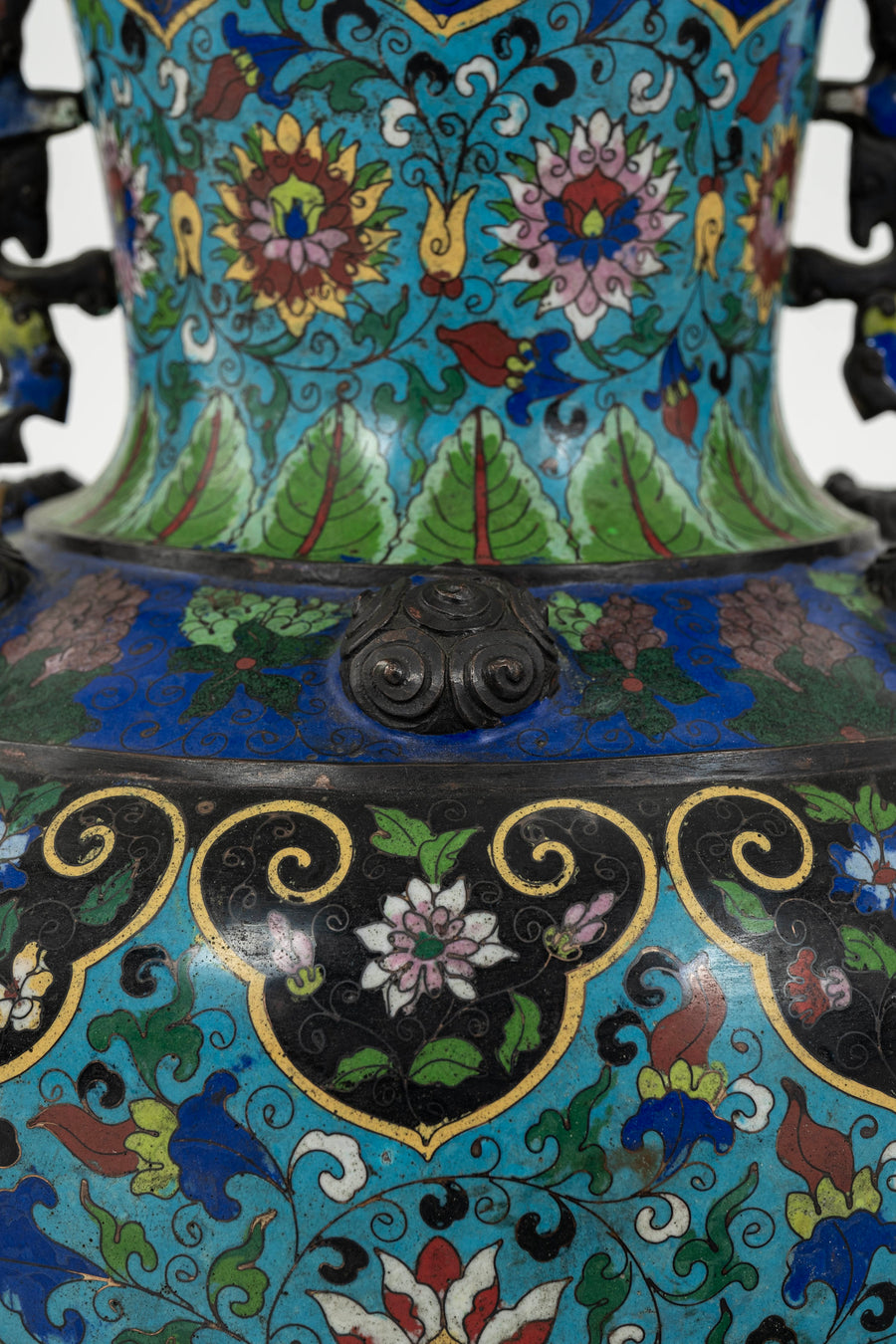 Pair 19th Century Cloisonné Vases