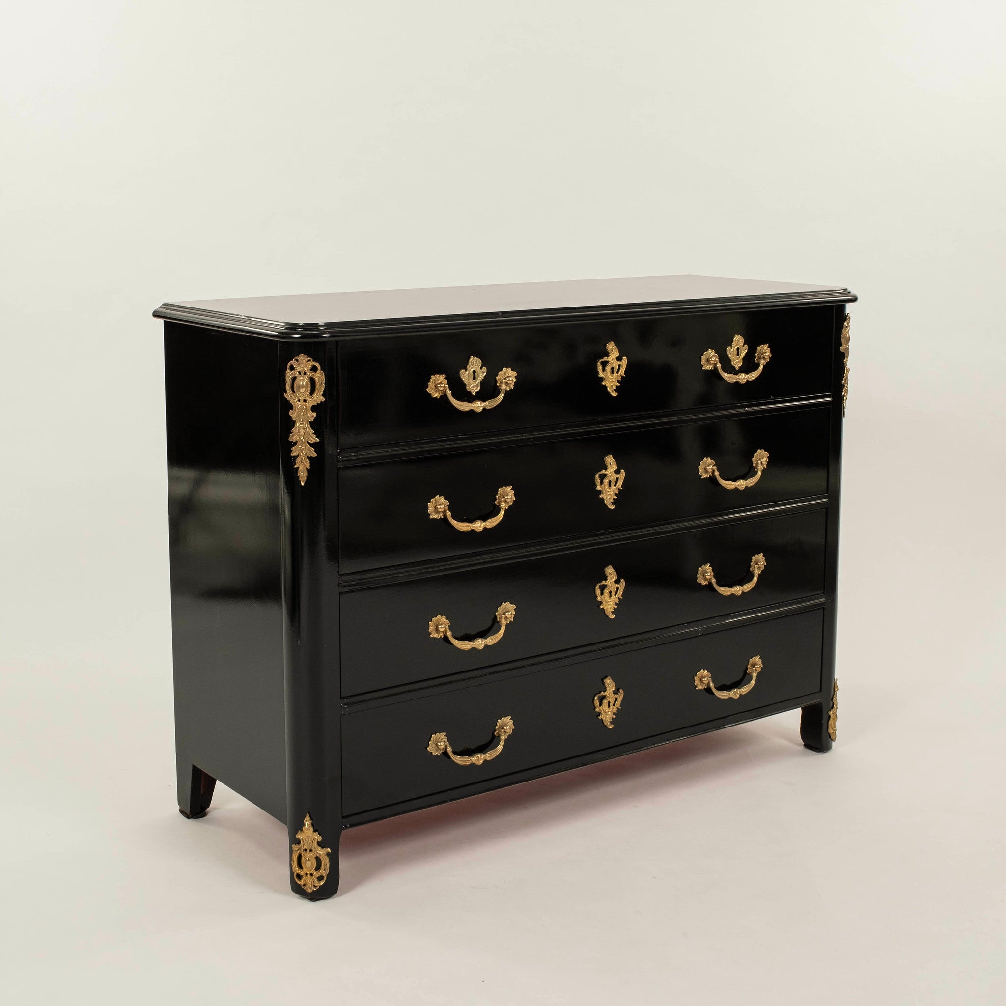 Pair Baker Furniture Black Régence Style Chest of Drawers – Moxie Interiors