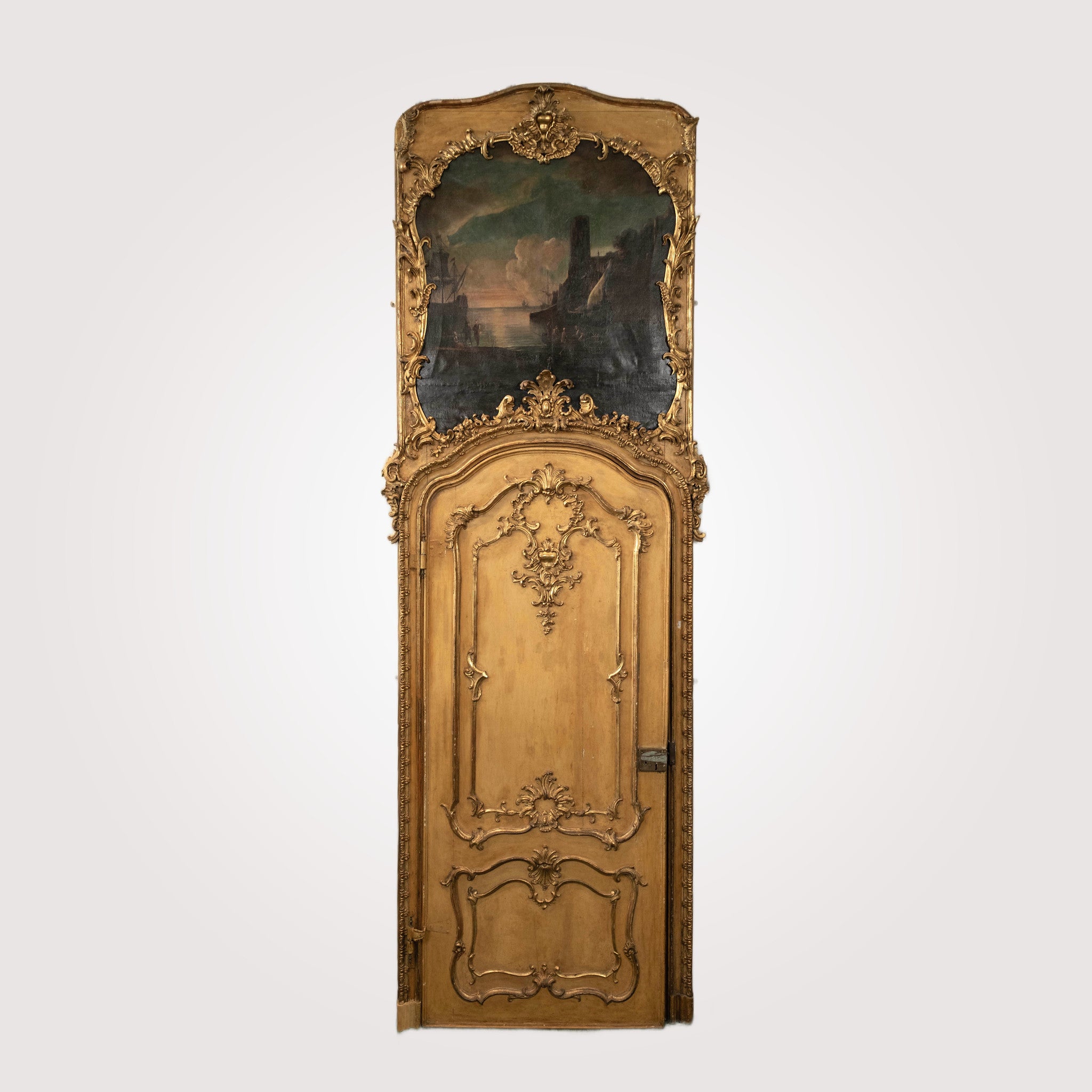 Pair Monumental 18th Century French Louis XV Rococo Boiserie Panel
