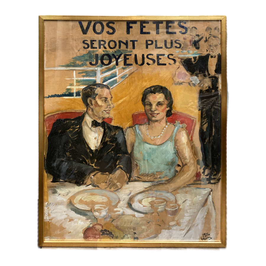 French Painted Poster