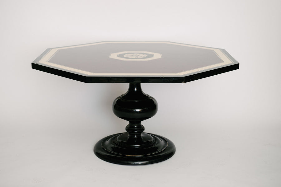 Art Deco Style Italian Lacquered Octagon Table