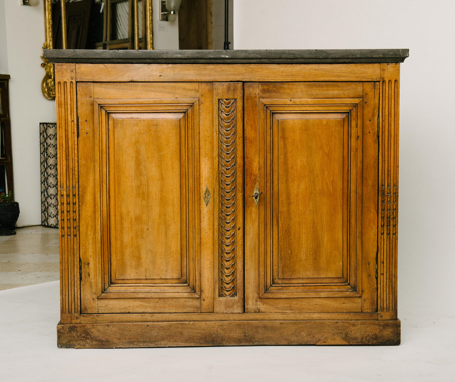 18th Century French Louis XVI Carved Walnut Buffet