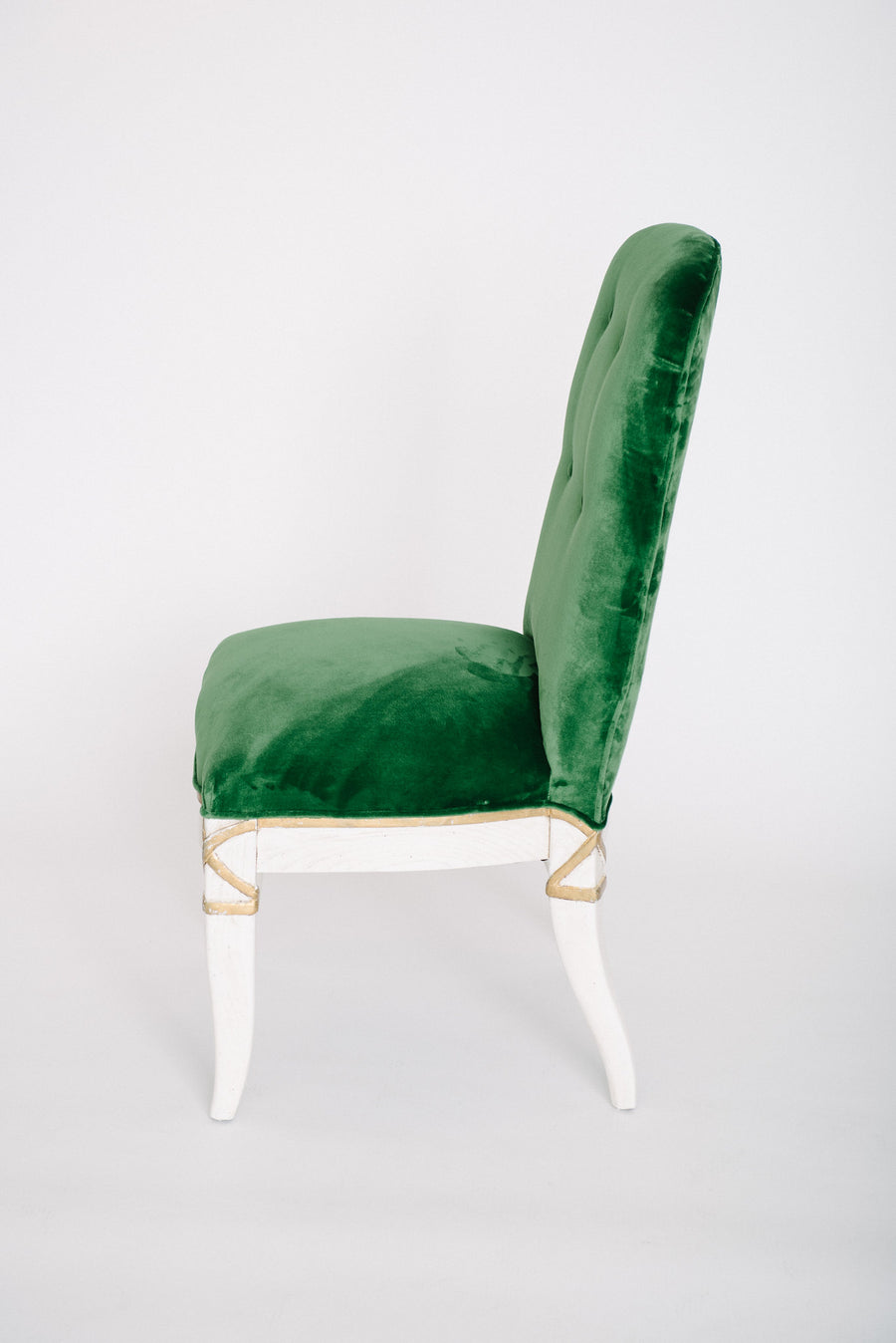 Set of 10 Marge Carson Emerald Green Velvet Dining Chairs