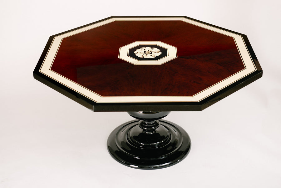 Art Deco Style Italian Lacquered Octagon Table