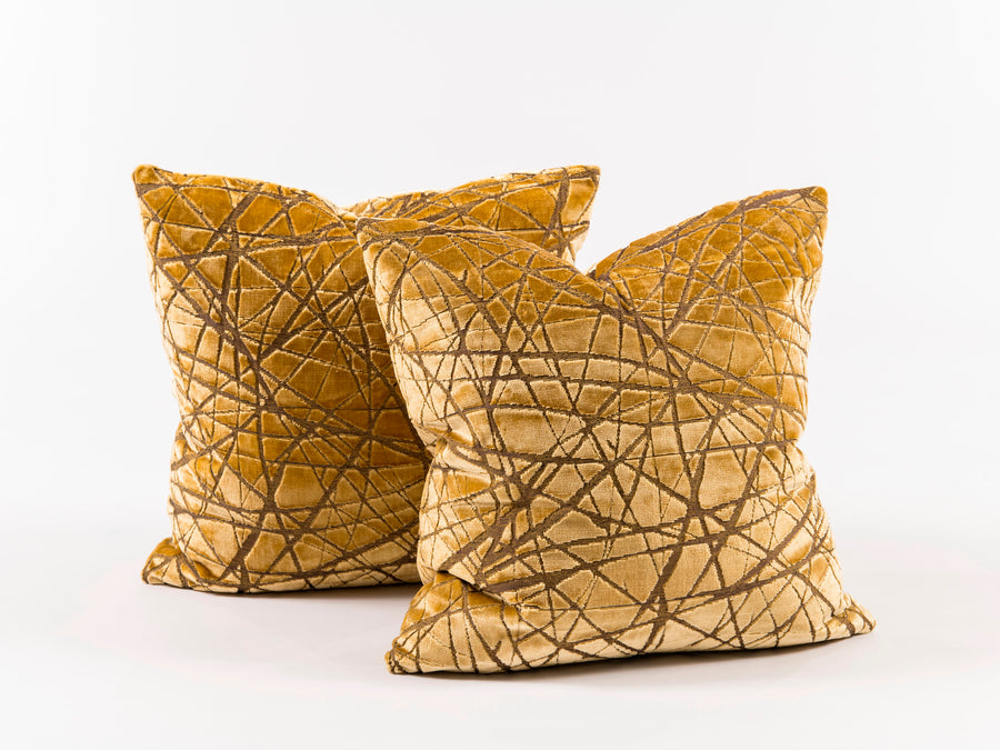 Custom Cut Chenille Velvet Pillow