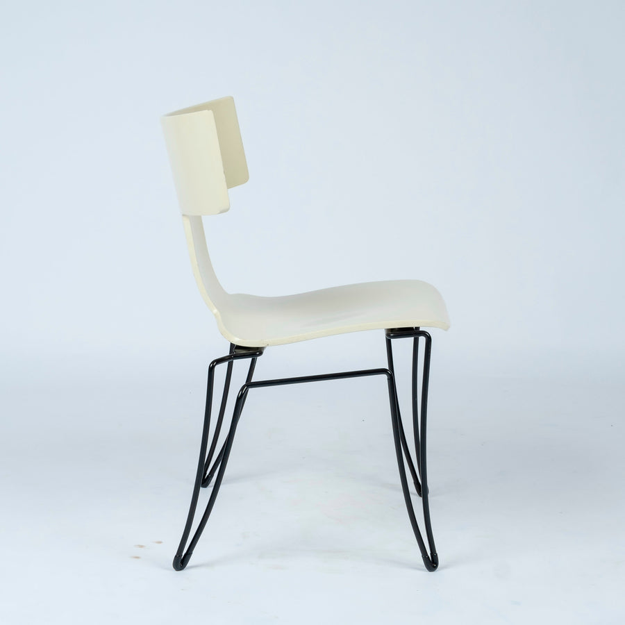 Vintage Ivory Anziano Chair by John Hutton for Donghia