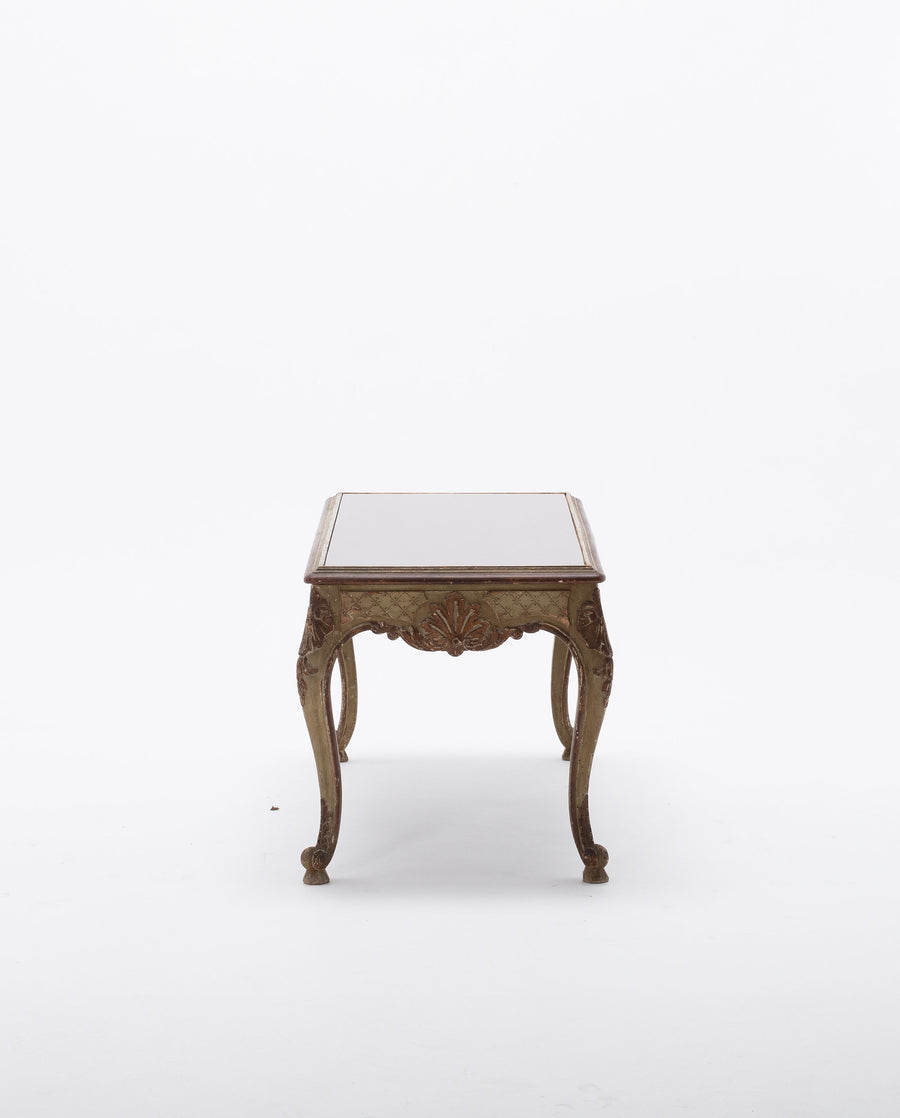 French Régence Style Painted Parcel Gilt Cocktail Table