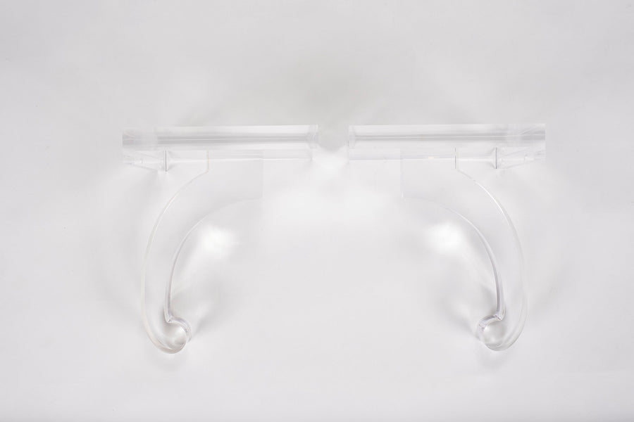 Pair of Lucite Wall Shelves