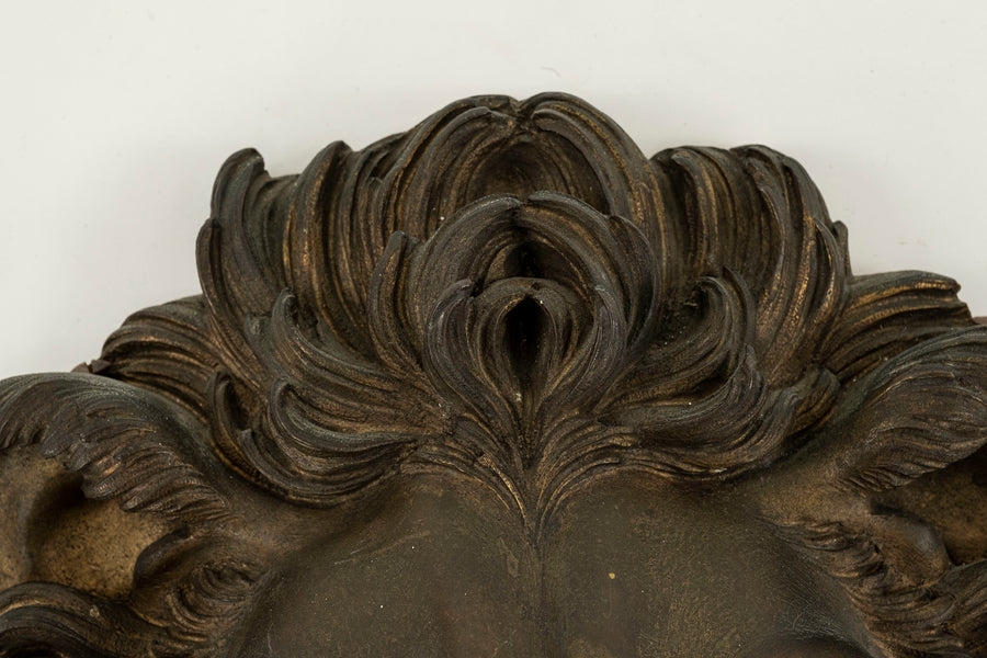 19th Century Neoclassical Style Bronze Lion Sconce