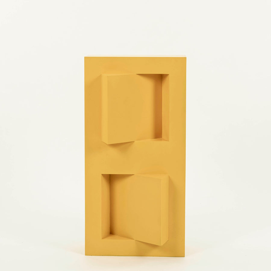 Gerald DiGiusto Yellow In/Out Steel Sculpture