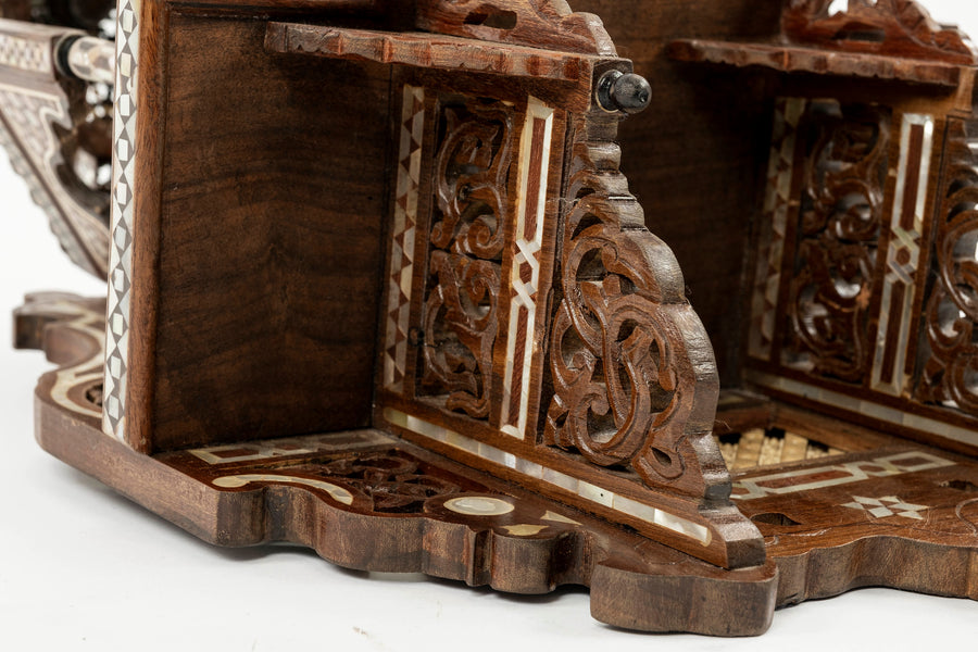 Pair Hand-Carved Moroccan Wall Shelves