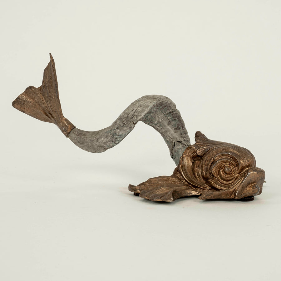 Pair Gabriella Crespi Dolphin Sculptures