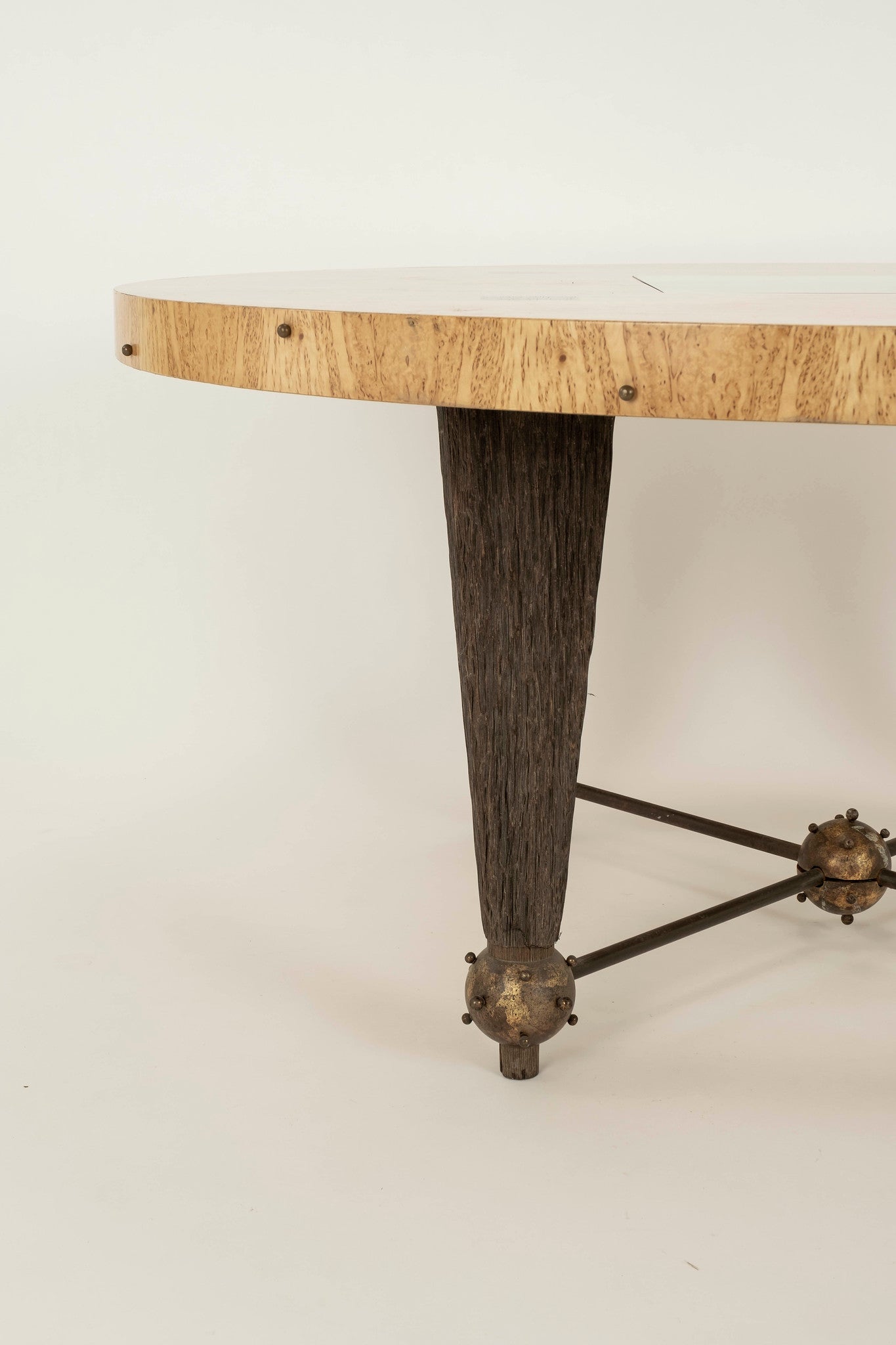 Alpine-inspired Brutalist Dining Table in style of Charlotte