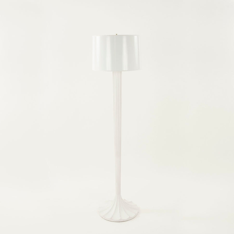 White Art Deco Floor Lamp