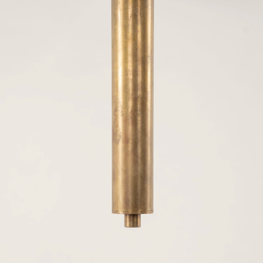 Italian White Triennale 3-Light Brass Chandelier