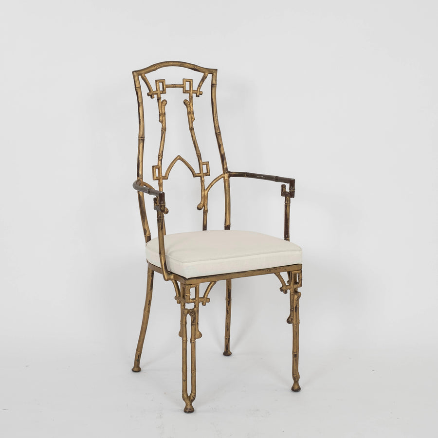 Aesthetic Bamboo Gilt Arm Chair