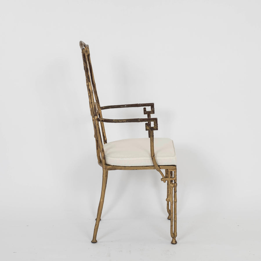 Aesthetic Bamboo Gilt Arm Chair