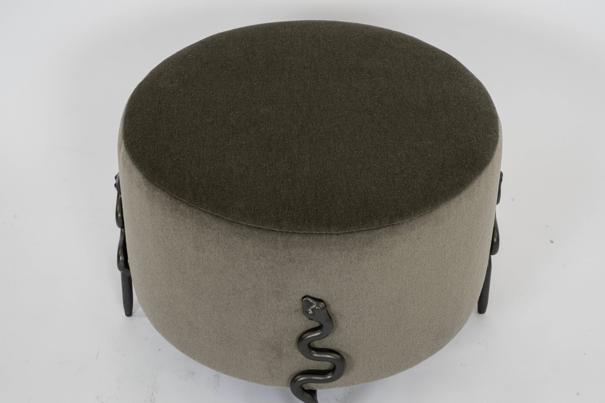 Snake Iron Mohair Ottoman – Moxie Interiors