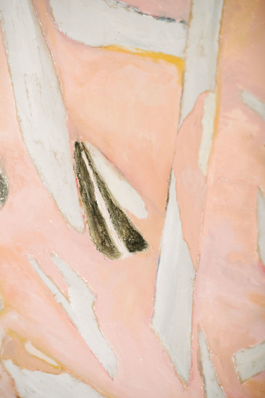 Pair Abstract Pink Paintings Deborah Gottlieb