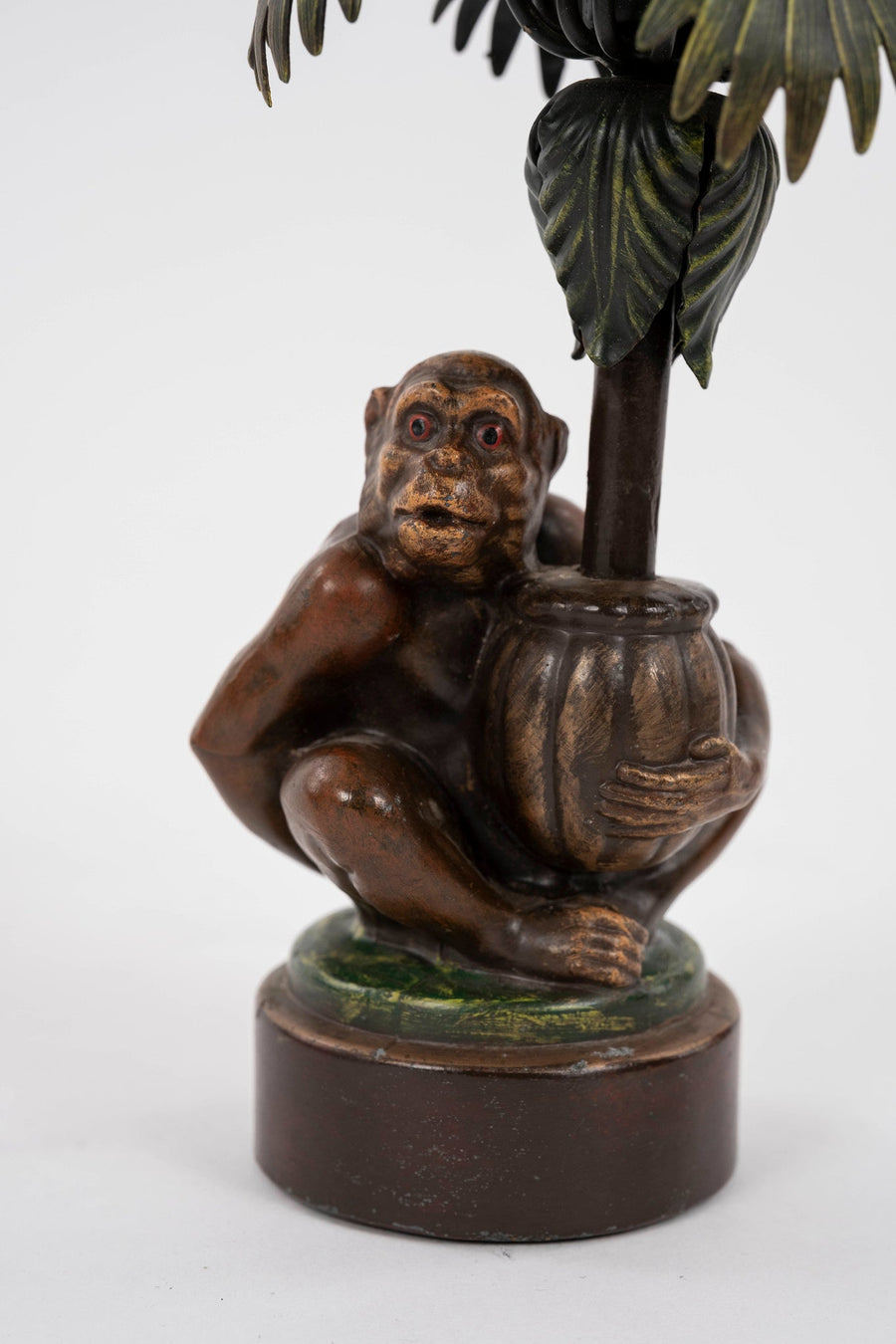 monkey palm plant Pair Vintage Tole Monkey Palm Tree Candlesticks – Moxie Interiors