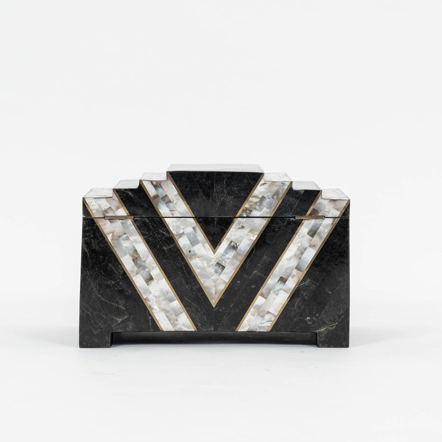 Tessellated Marble and Mother of Pearl Box