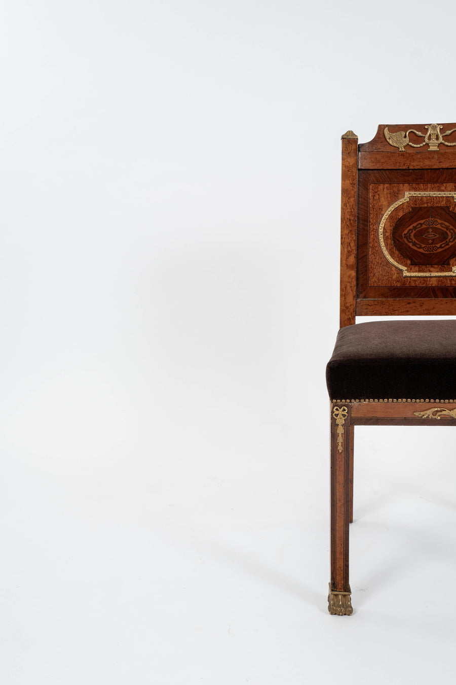 French Empire Burlwood Chair