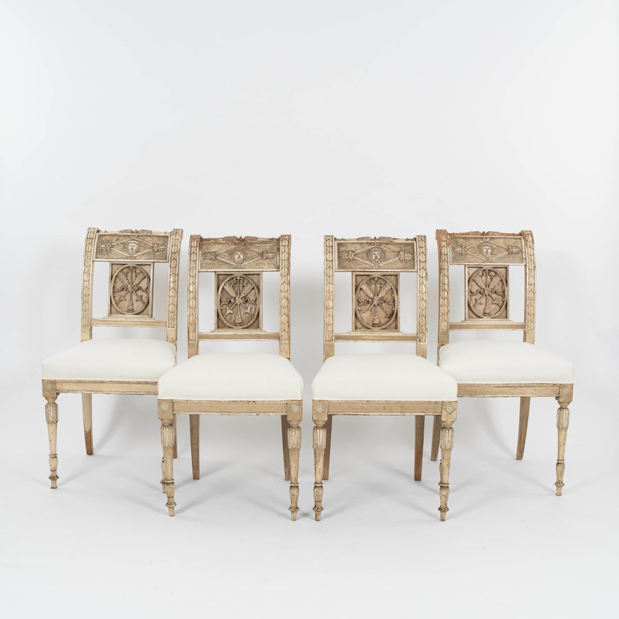 Gustavian Painted Chairs - Pair - Litt Concept House