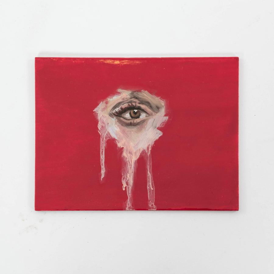 Eye Desire Rouge Lacquer Oil Painting