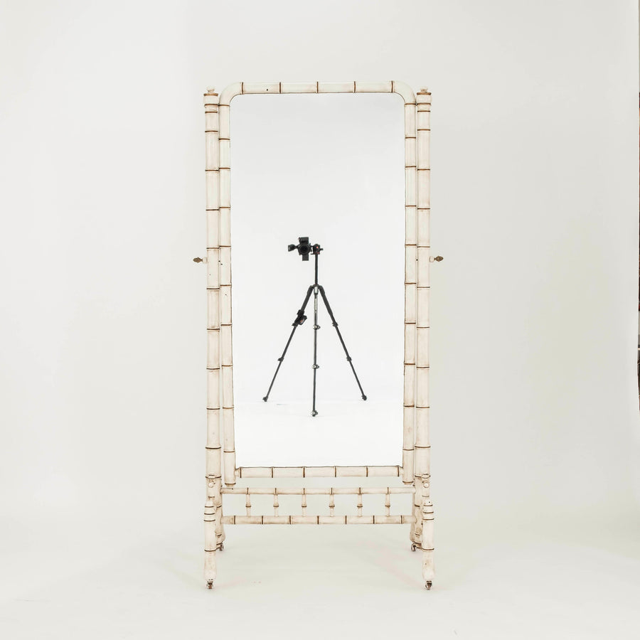 19th Century Faux Bamboo Dressing Mirror
