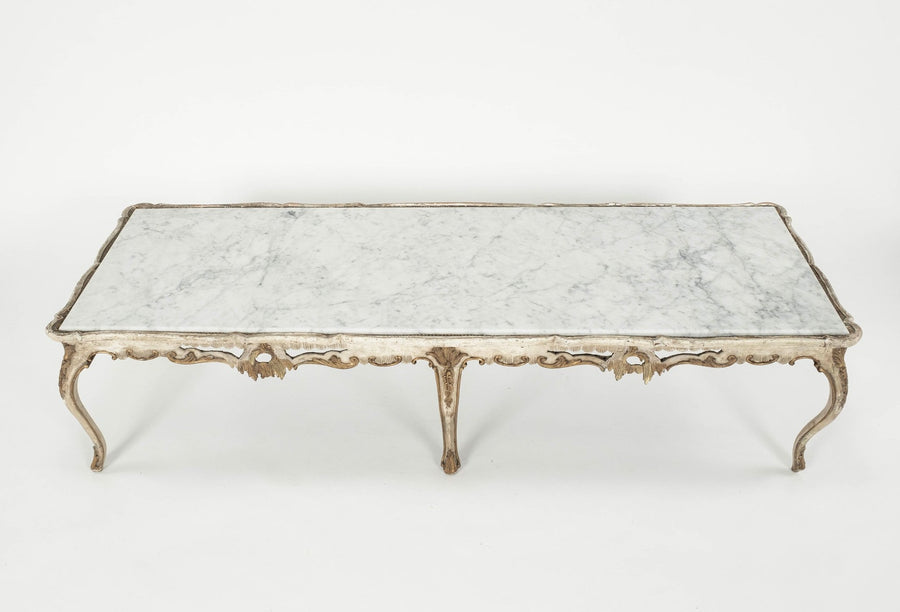 19th Century Louis XV Style Marble Top Cocktail Table
