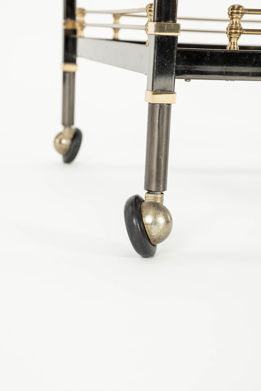 LaBarge Steel Brass Glass Bar Cart