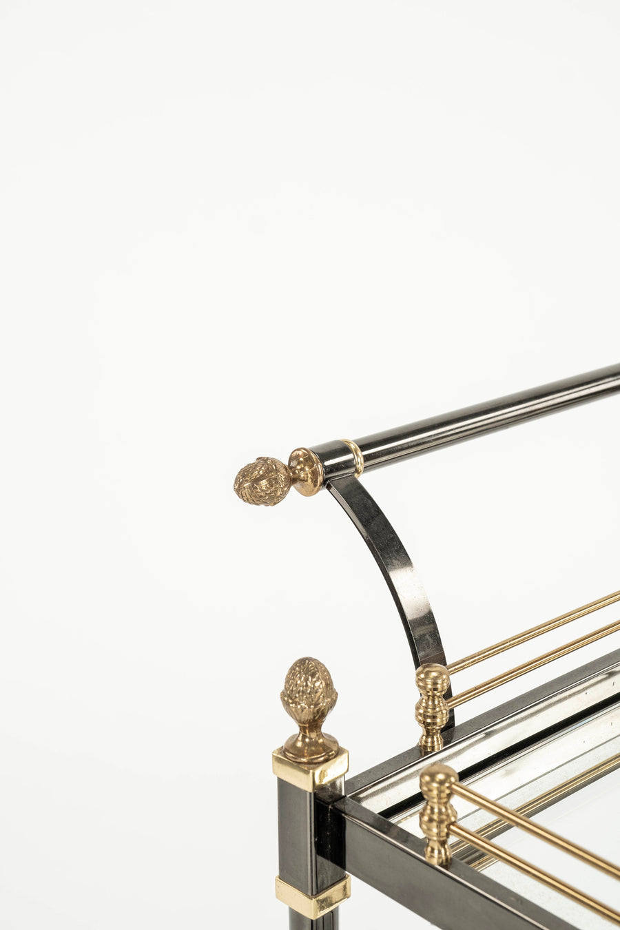 LaBarge Steel Brass Glass Bar Cart