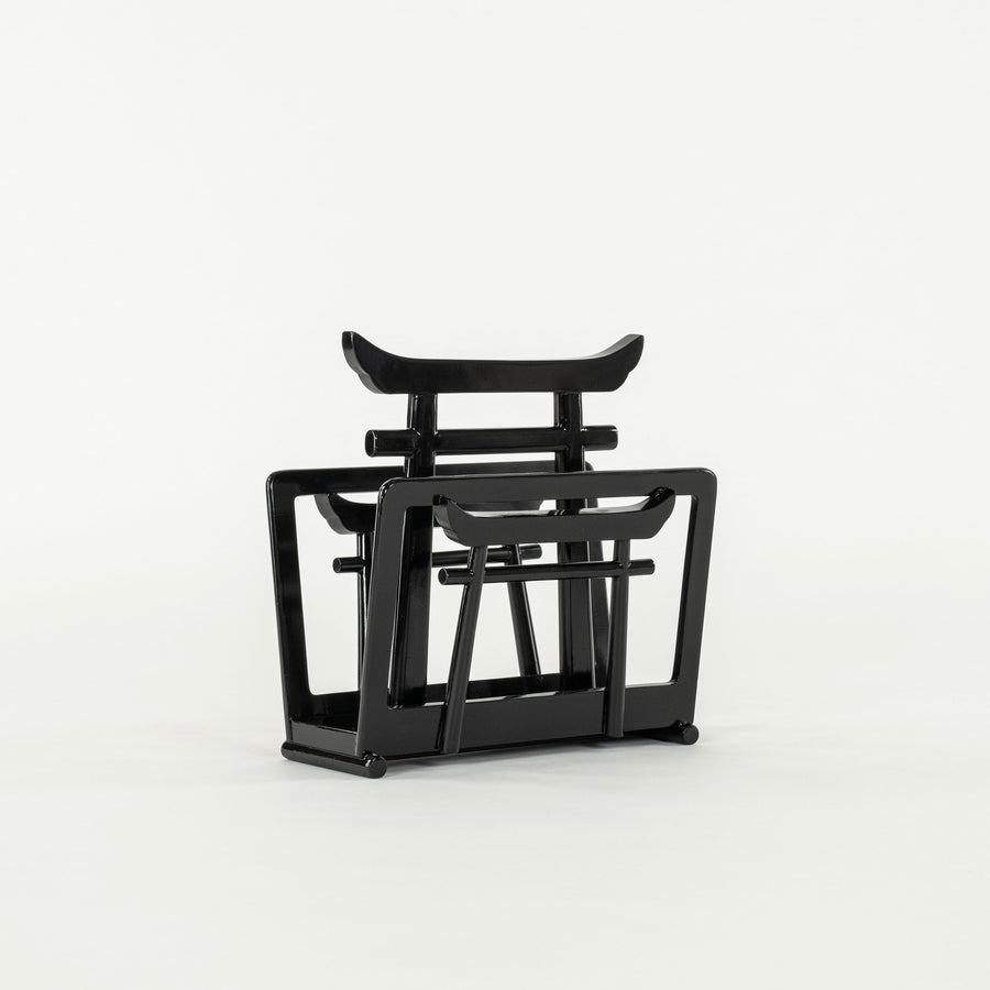 Asian Modern Lacquered Magazine Rack